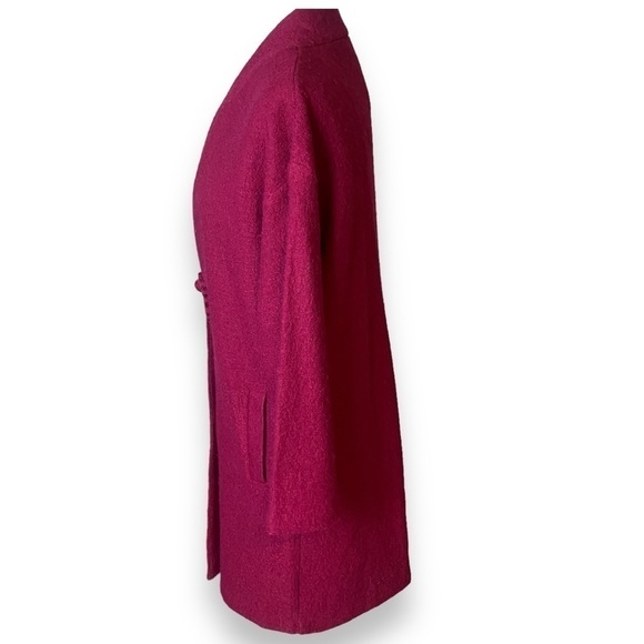 For Cynthia wool blend coat fuchsia pink size M timeless Barbiecore - Picture 2 of 7